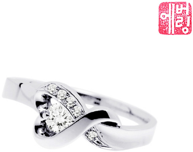 에버링 14K 금 천연 다이아몬드 0.25캐럿(2부) 아르데코 반지_RDUR4755