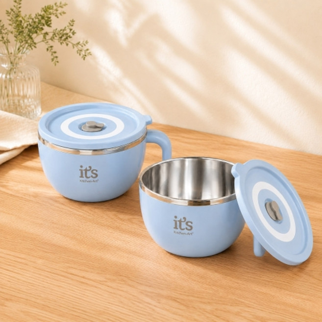 면기 라팔 스텐 핸들 라면기 2P 블루, 없음