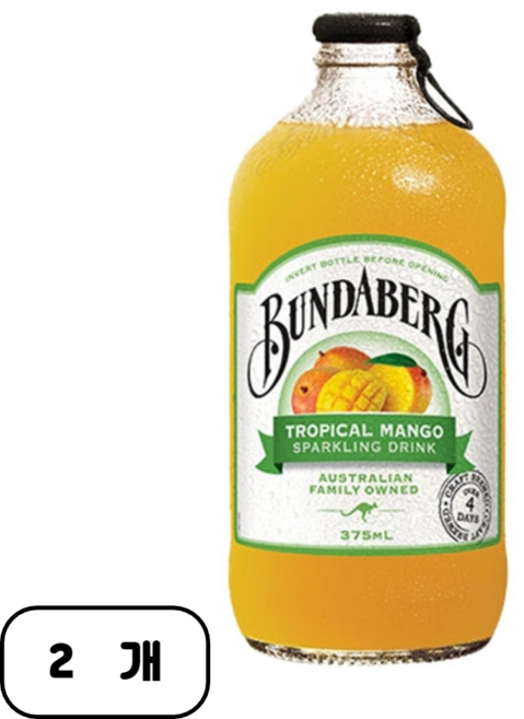 분다버그 트로피칼 망고 드링크, 375ml, 2개