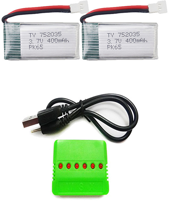 JJRC 슈퍼소닉 Eachine E016H 드론배터리 드론부품, 09. (슈퍼소닉) 400mah2개+6in1충전기, 1개