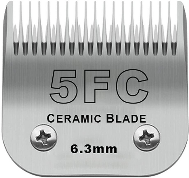 탈착식 애완견 그루밍 클리퍼 세라믹 블레이드 Andis 사이즈 10 컷 길이 1.5mm(1/16인치) Oster A5 Wahl KM10 시리즈 클리퍼와 호환 가능, Silver