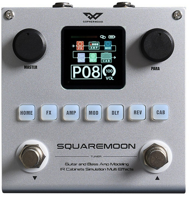 고퍼우드 멀티이펙터 SquareMoon 스퀘어문 모델링 이펙터 앱연동, 1개