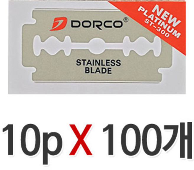 도루코 양날면도날 ST300 양면날 양면면도날 면도기날 10개입, 100세트