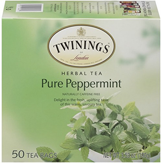 TWININGS 唐寧茶 薄荷草本茶包 無咖啡因, 2g, 50包, 1盒
