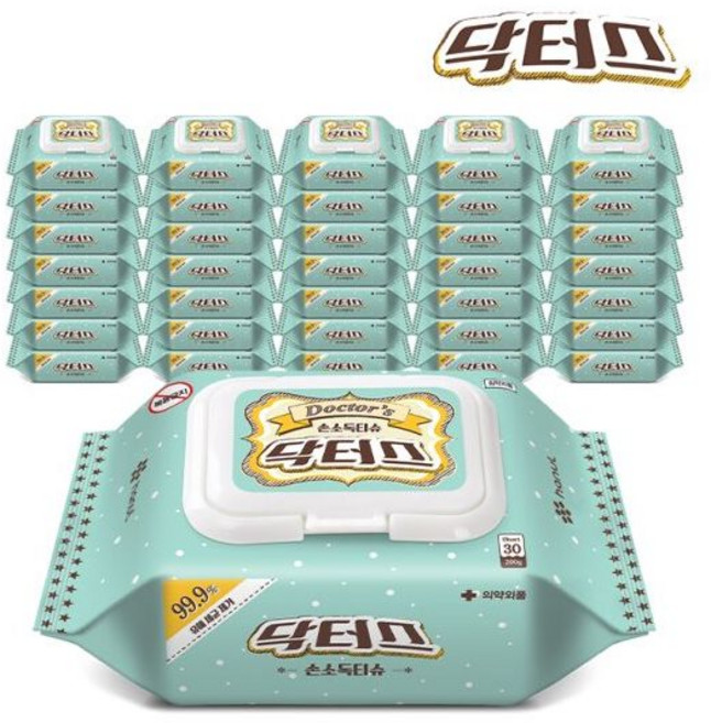 손소독티슈 캡형 30매 x 36팩