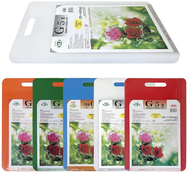 미진 가정용 도마 G5호 37 x 24cm 컬러 위생도마, 청색, 1개