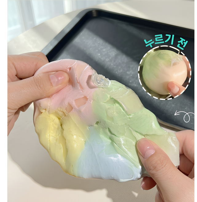 로즈핏 왁뿌볼 말랑이 3개입, 1세트, 260g, 레인보우