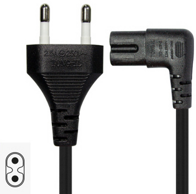 국산220V ㄱ자1m 8자코드 AC케이블 전기전원선 게임기오디오 컴퓨터노트북 PC모니터아답터 어댑터 파워연장, 1개