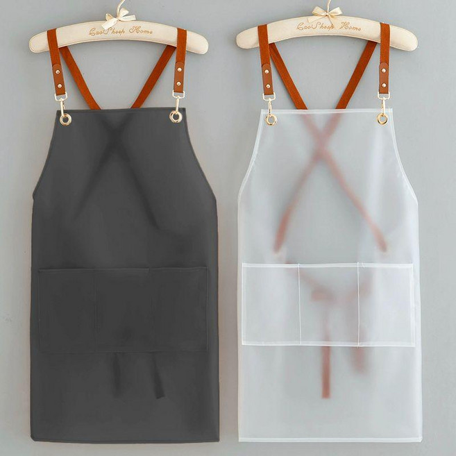 애견미용 투명 방수 반려동물 비옷 망토 미용실 다회용, 1개, 커피색 A