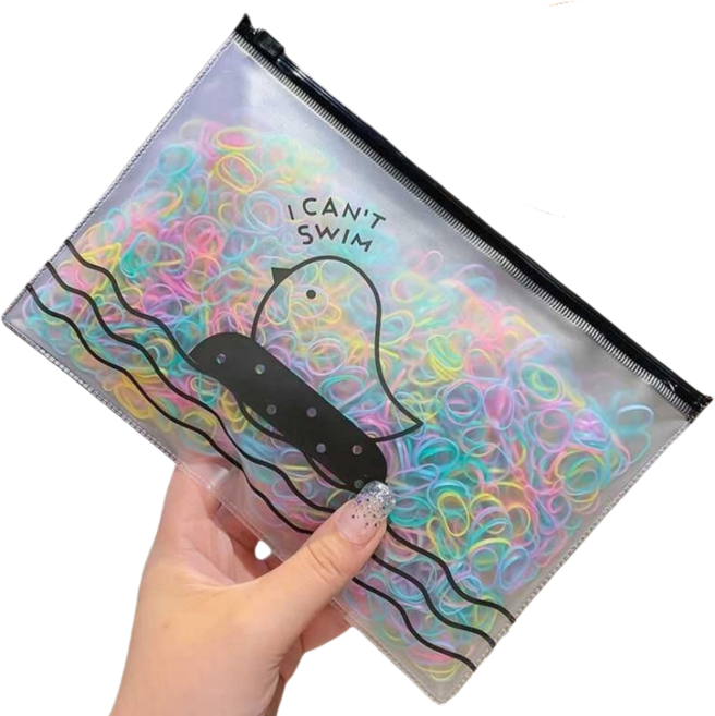 多彩橡皮筋髮圈 1000條入 糖果色髮飾 綁馬尾