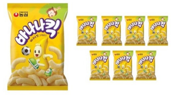 농심 바나나킥, 118g, 16개