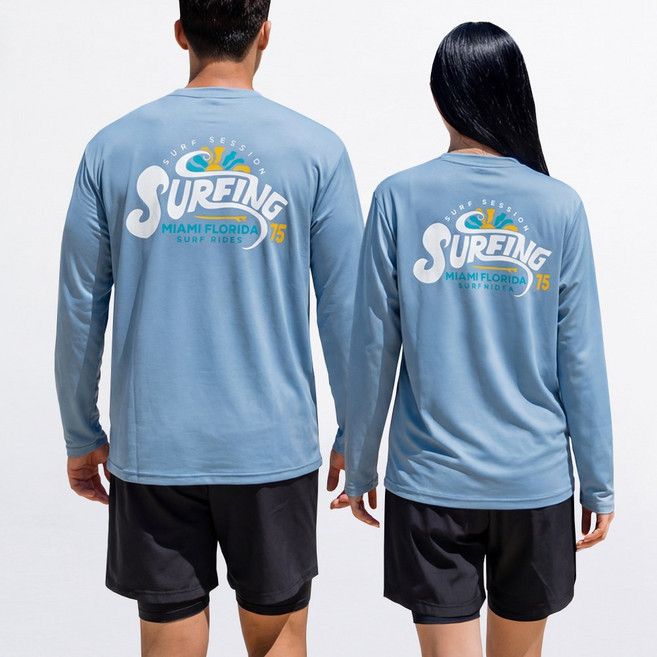 로이몬스터 남녀 서핑 래쉬가드 상의+반바지 2장 세트 체형커버 빅사이즈/ROYMONSTER