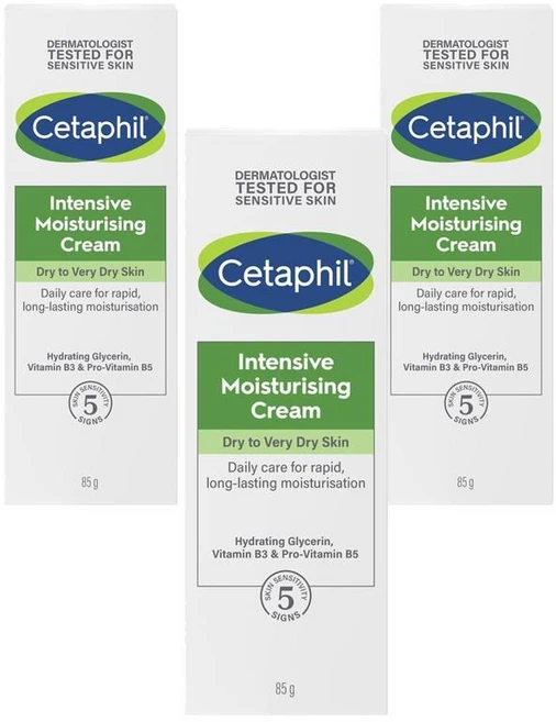 세타필 인텐시브 모이스쳐 바디 크림 악건성 Cetaphil ntensive Moisturising Cream Body, 3개, 85g - 쿠팡