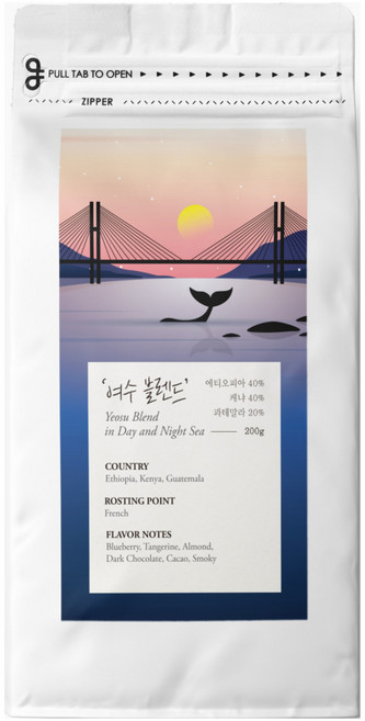 손맛커피 스토리블렌드 여수 낮과 밤바다 당일로스팅 (분쇄도 선택가능), 프렌치프레스, 200g, 프렌치프레스