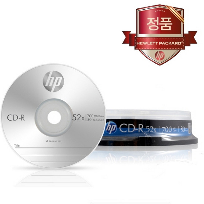 HP CD-R 52X 10P벌크 700MB, CD-R 52X 10P벌크 700MB 80min, 1개