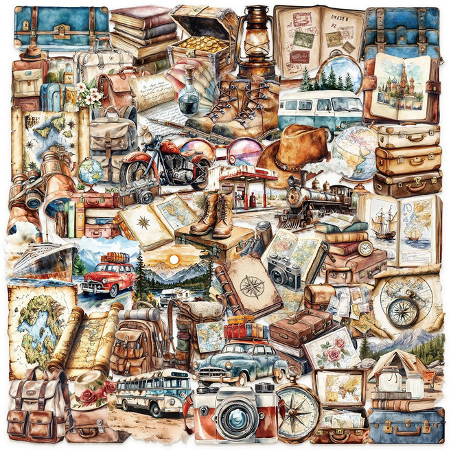 잇x디자인 노트북 캐리어 아이폰 리무버블 스티커, 1세트, 신대륙을찾아서50