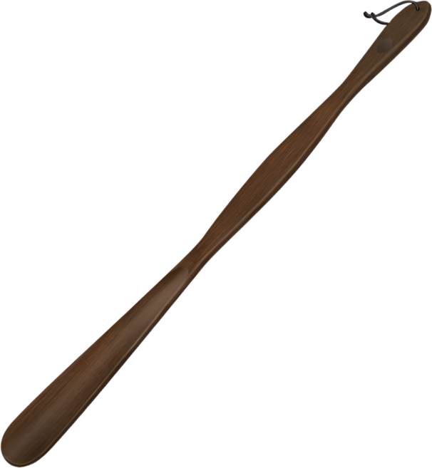카메즈 특대75cm 허리펴고 서서신는 옻칠 원목나무 구두주걱, 1개