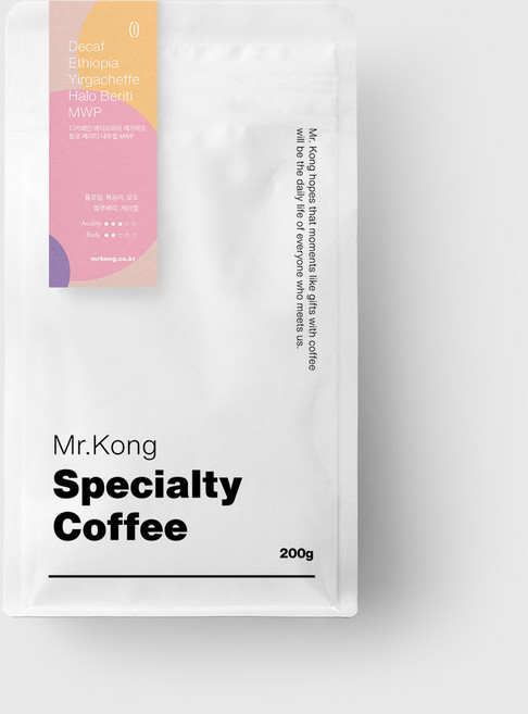 미스터콩 디카페인 에티오피아 예가체프 할로 베리티 내추럴 MWP (갓로스팅 스페셜티 커피 원두), 500g, 1개, 홀빈(분쇄안함)