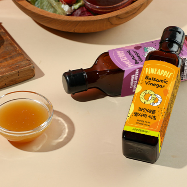 디어마이보틀 3년산 천연발효 식초 파인애플 파인복분자 발사믹식초 소스 드레싱 180ml, 1개