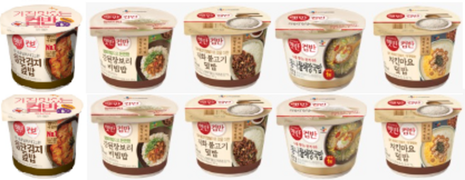 CJ 햇반컵반 인기5종 10개 불고기2+치킨마요2+강된장비빔2+콩나물국밥2+볶은김치덮밥2, 30개