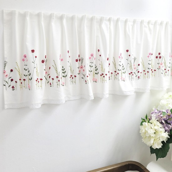 자수광목 봉없이 붙이는 바란스커튼6종 주문제작상품