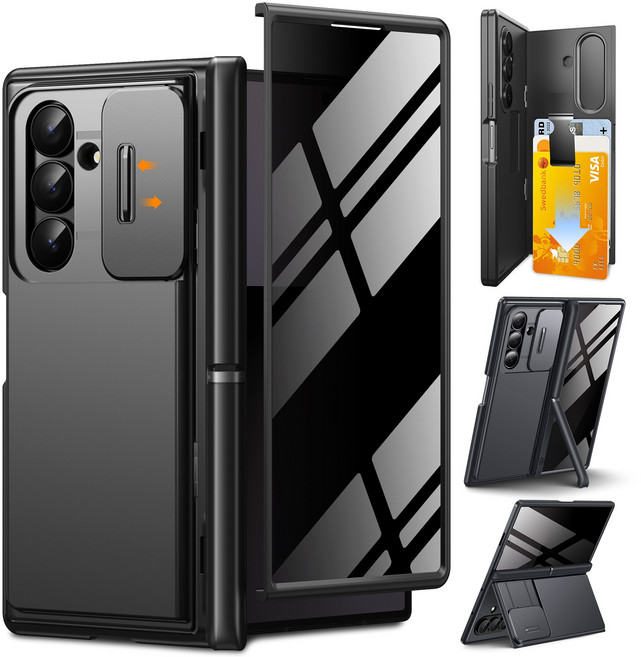 모보시 자동 힌지 보호 카드 수납 카메라 보호 거치대 휴대폰 케이스