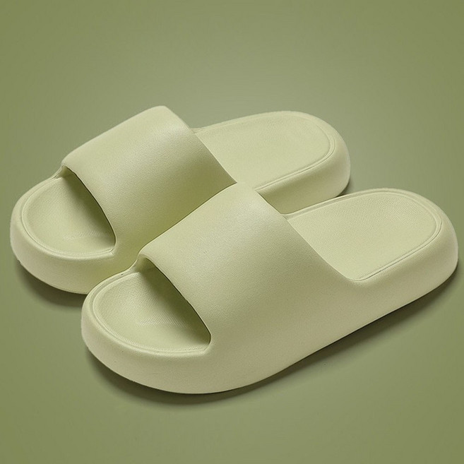 하이어데코 쿠션 발편한 푹신한 쿠션 거실 슬리퍼, 올리브, 1개