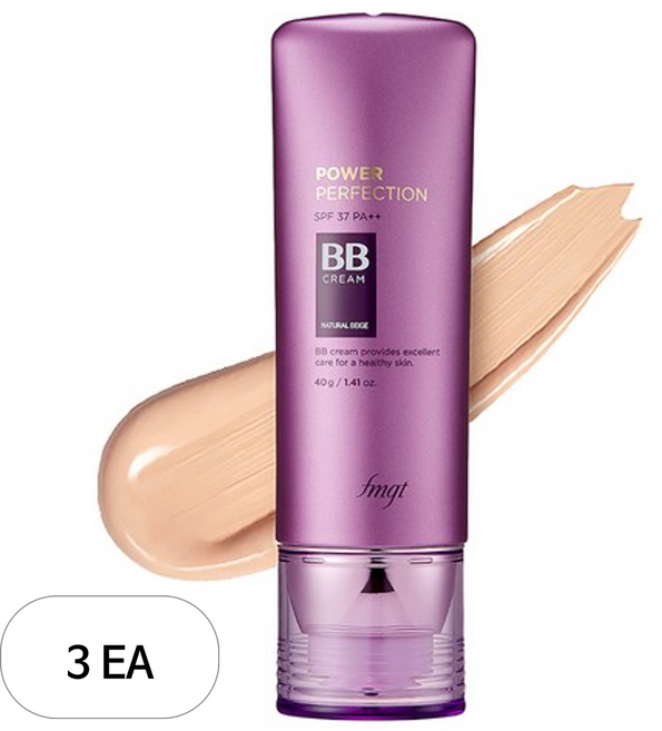 fmgt 파워 퍼펙션 비비크림 SPF37 PA++, V203 내추럴 베이지, 40g, 3개