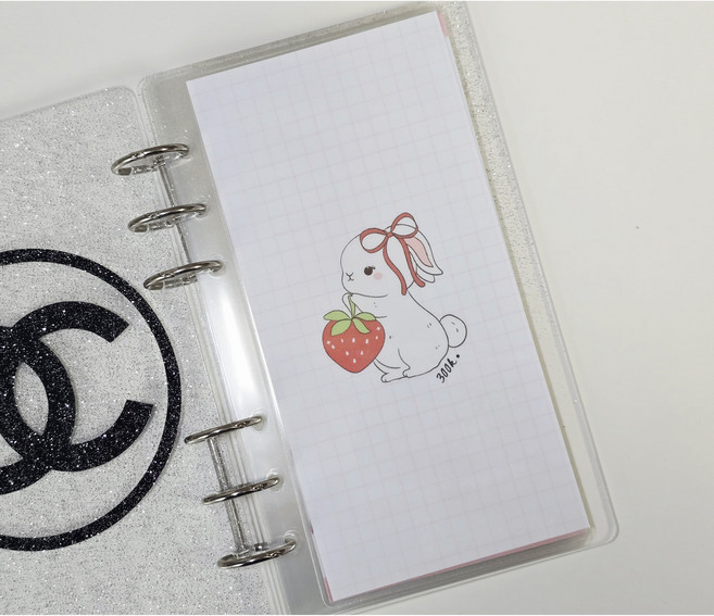 A6 딸기토끼 30만원 저축 현금 속지