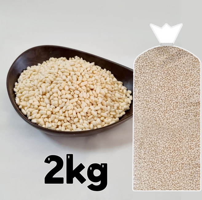 쌀튀밥(무가당) / 공장직배송 최근제조 업소용 뻥튀기, 2kg, 1개
