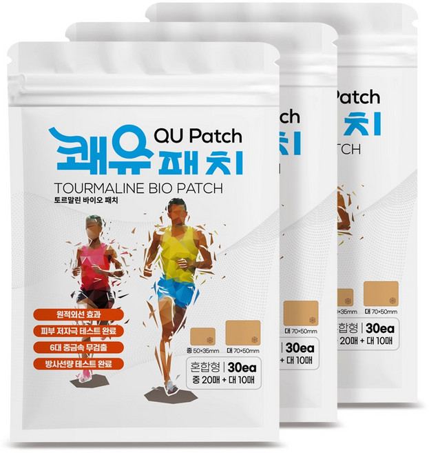 쾌유패치 근육 관절 통증 혼합형, 3개, 30매