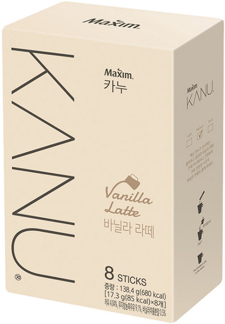 카누 바닐라 라떼 8T, 1, 8, 17.3g