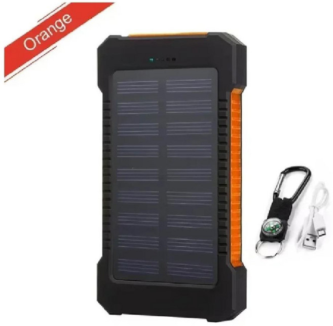 태양광 방수 파워뱅크 야외 대용량 휴대용 초고속 손전등 아이폰 샤오미용, 1개, 6. 파란색 / D. 10000mAh