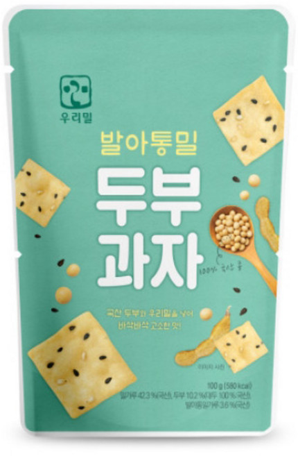 cho_우리밀 발아통밀 두부과자_eun, 100g, 1개