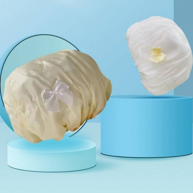 샤워 방수 헤어캡 1+1 목욕 모자 위생모 염색모 샴푸캡 머리캡, 1개, 화이트1+1
