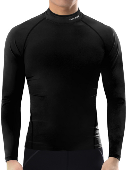 테이크파이브 남자 기능성 머슬핏 긴팔 스포츠이너웨어 블랙