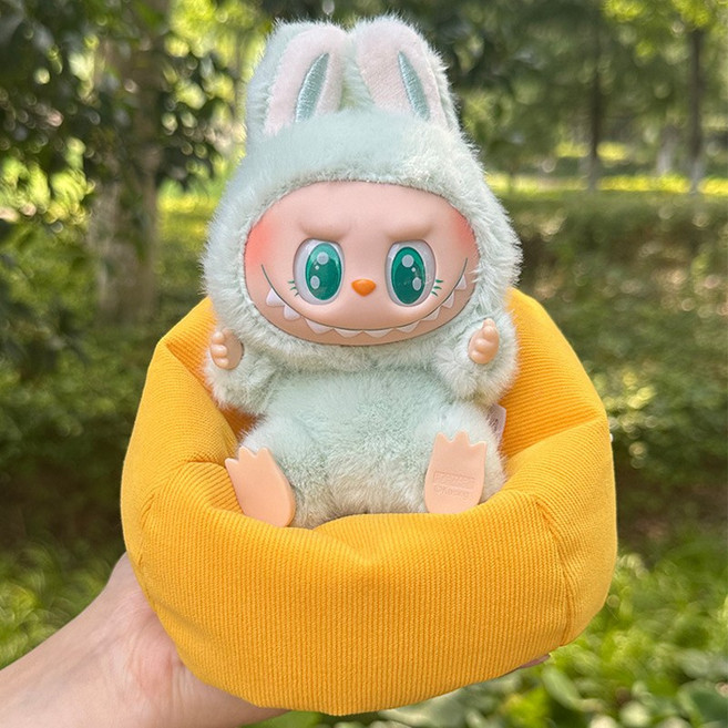 인형용 젤라또 미니 빈백 쇼파 쿠션 세트 솜깅이 의자 라부부 아이돌 굿즈 엠디, 망고 소르베, 1개