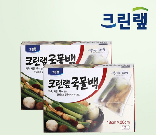 크린랩 깔끔하게 우러나는 다시백 국물백 티백, 2개, 특대(XL), 12개입