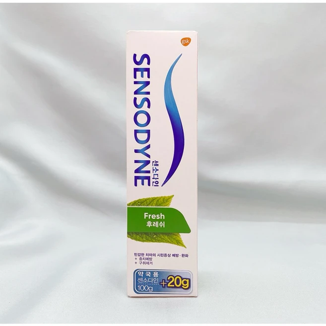 센소다인 후레쉬 치약 잇몸 충치 시린이 불소 치약, 120g, 4개 - 쿠팡