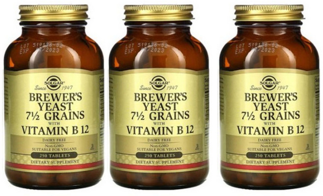 솔가 브루어 이스트 비타민 B 12 타블렛, 250정, 3개