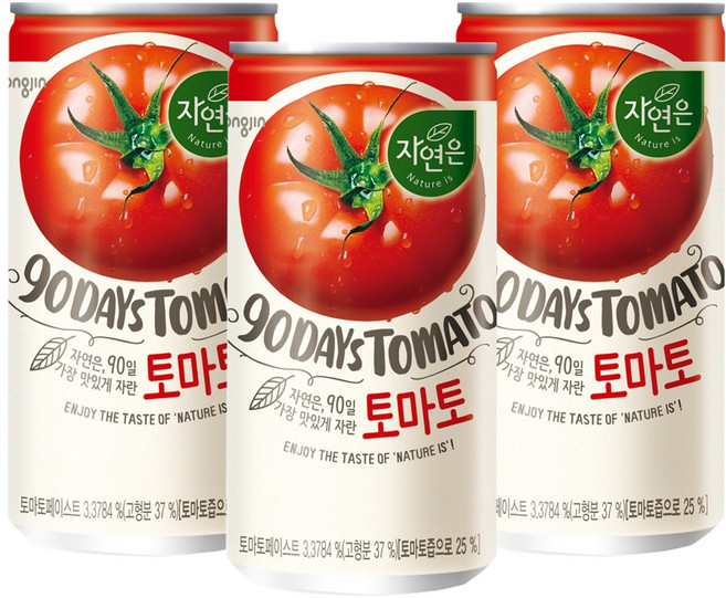 자연은 토마토주스, 180ml, 90개
