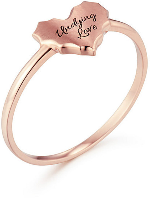 D102 패션 14K 18K 쇼콜라 하트 반지