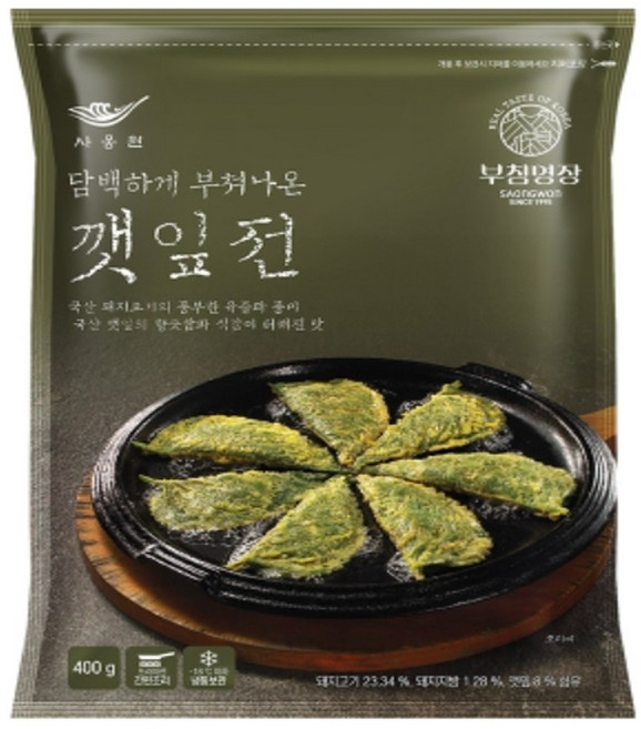 사옹원 부침명장 깻잎전400g, 1개, 400g