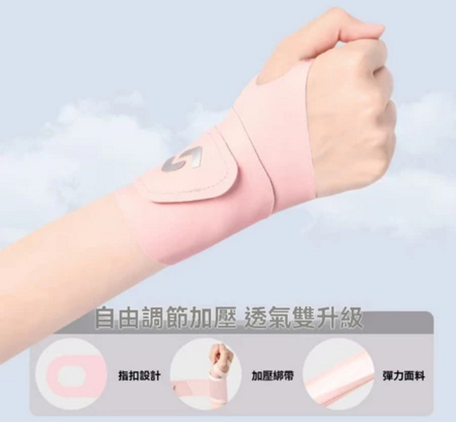 手腕護具 拇指護腕, 1個, 升級日本優選材質-粉色
