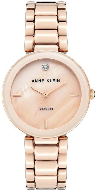 Anne Klein 앤 클라인 여성용 진짜 다이아몬드 다이얼 팔찌 시계
