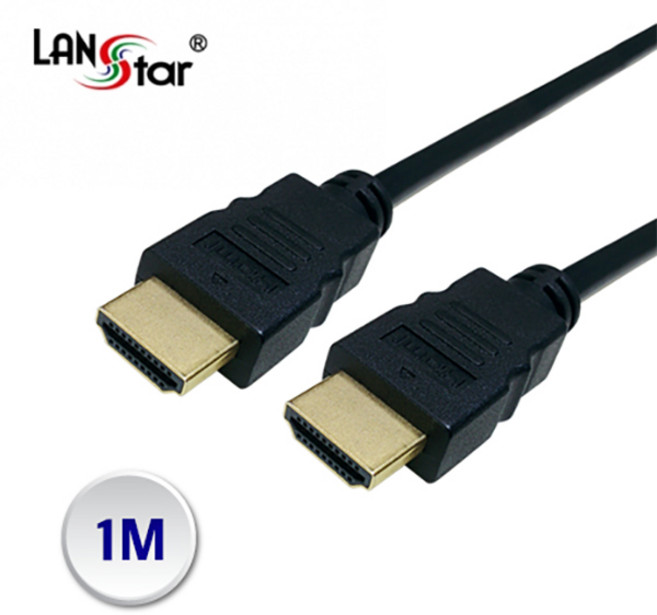 랜스타 19P M / M 4K 60Hz HDMI 2.0 케이블 LS-HDMI-HMM, 1개, 1m