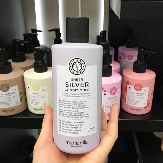 마리아닐라 시어실버 (블랙베리) 컨디셔너 300ml 100% 스웨덴 비건 헤어 브랜드, 1개 - 쿠팡