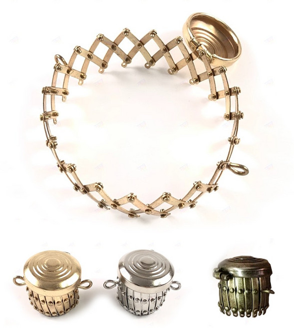 레트로 동전 지갑 조리개 프레임 입구 복고 가방 파우치 백 만들기, B_실버, 1개