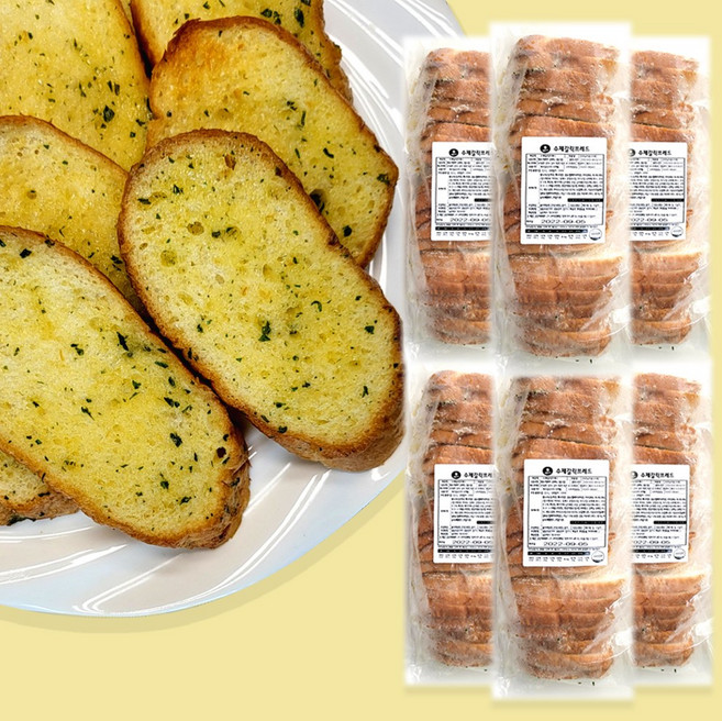 마늘향기 수제 마늘빵 마늘바게트 120개 2kg 냉동생지 디저트 간식 맛집, 1개