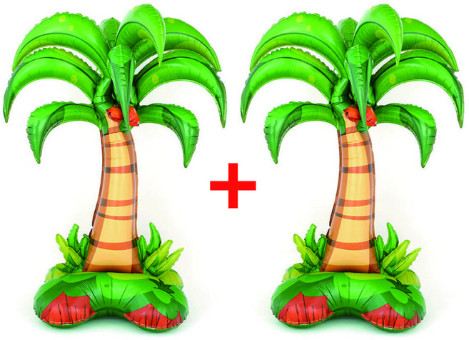 [원팩] 플라워은박풍선 에어벌룬 야자수 1+1 (2세트), 2세트